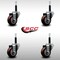 Service Caster 3'' SS Maroon Poly Wheel Swivel 3/4'' Expanding Stem Caster Set, 4PK SCC-SSEX20S314-PPUB-MRN-34-4 - alternate 4